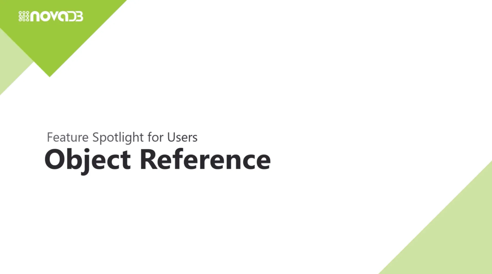 NovaDB Object References
