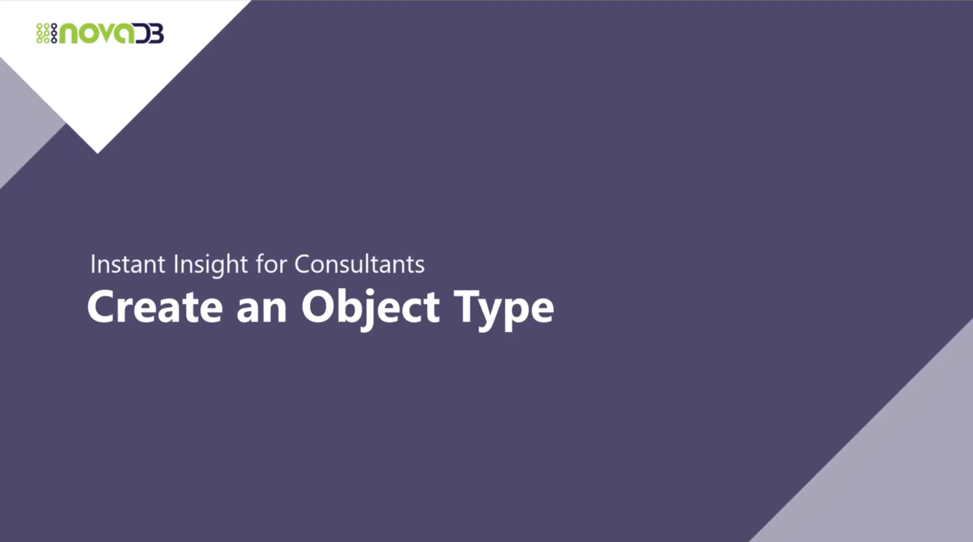 NovaDB Create an Object